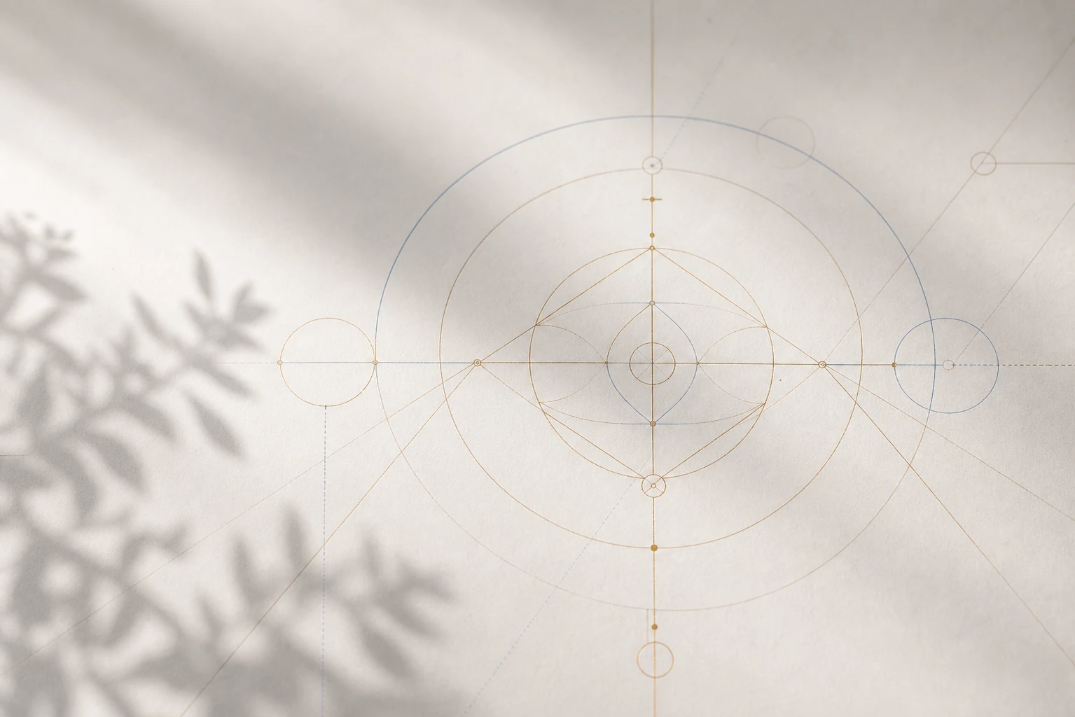 Patrón geométrico luminoso y minimalista sobre fondo claro con líneas limpias y proporción equilibrada